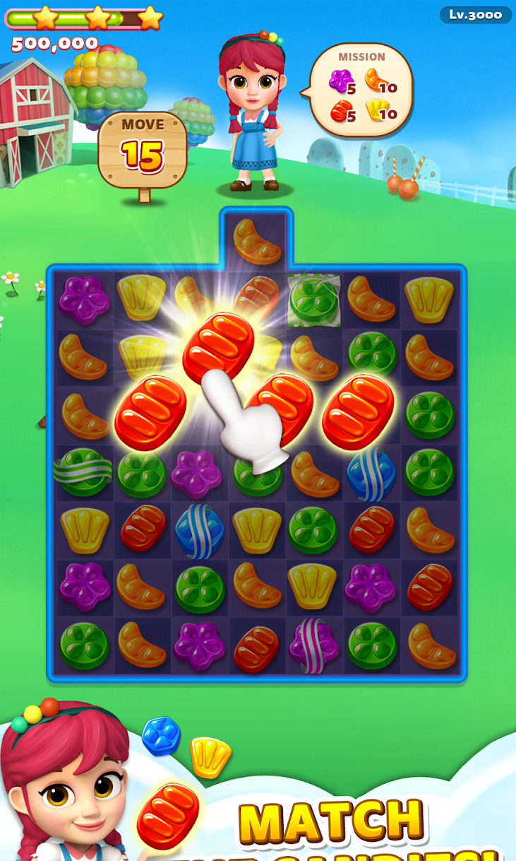 Sweet Road - Cool Match 3 gameplay screenshot 3