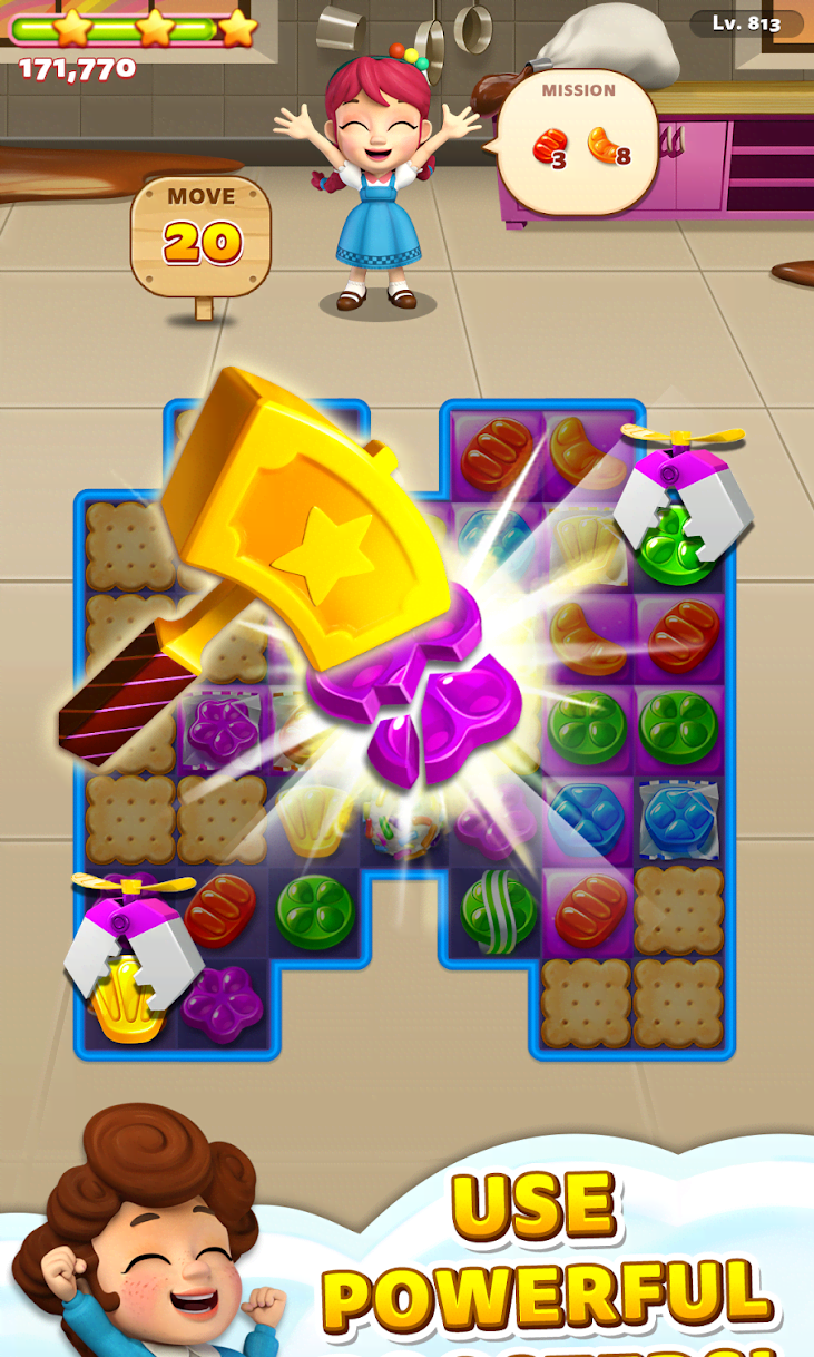 Sweet Road - Cool Match 3 gameplay screenshot 2