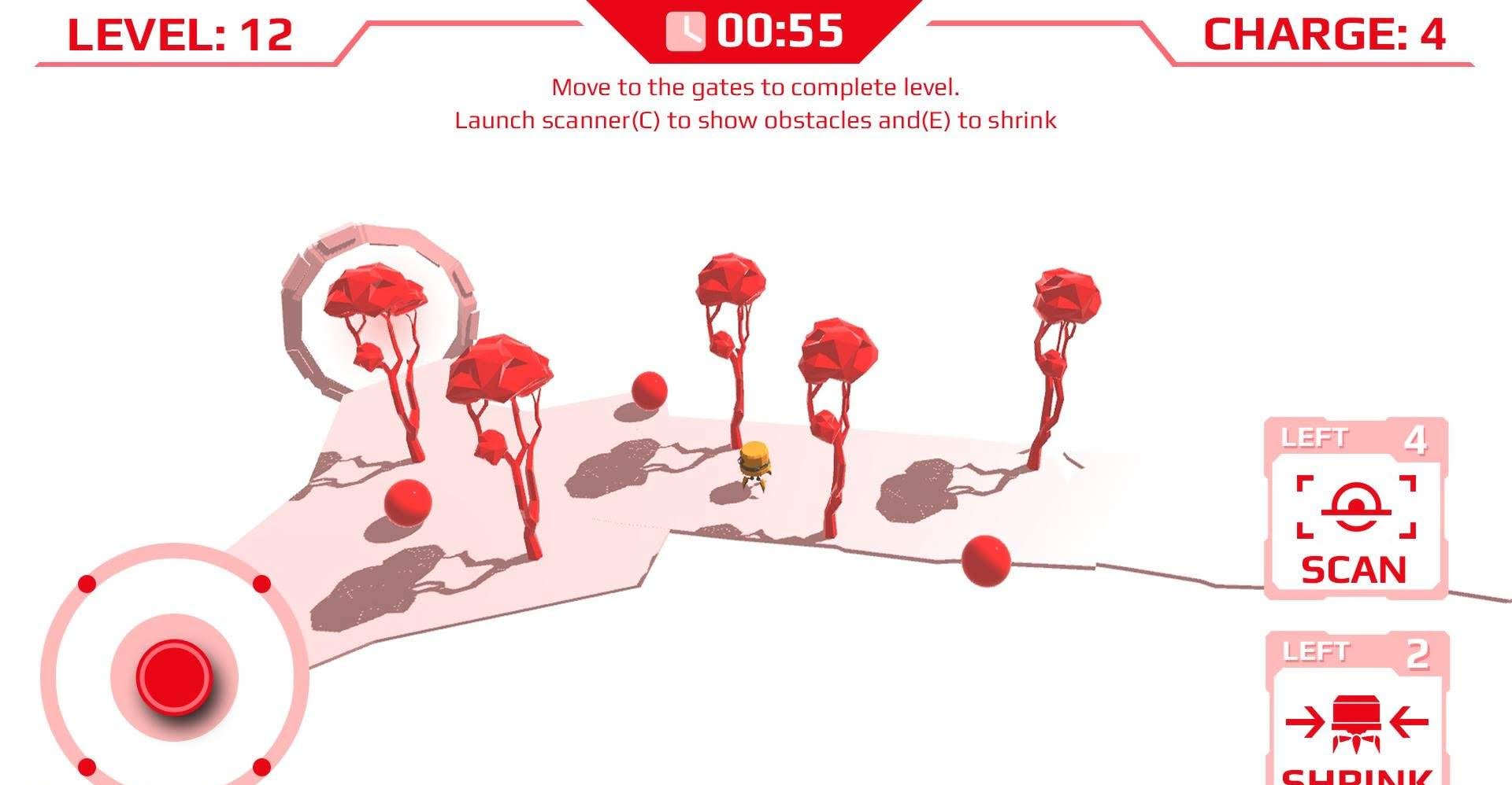 Peep - minimalist beautiful sci-fi robot platformer screenshot 2