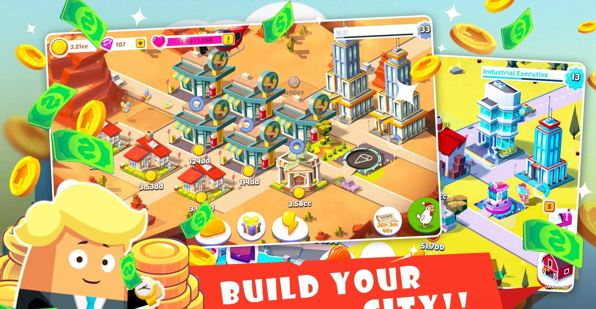 Idle Mayor Tycoon - Clicker and be the richest man screenshot 1