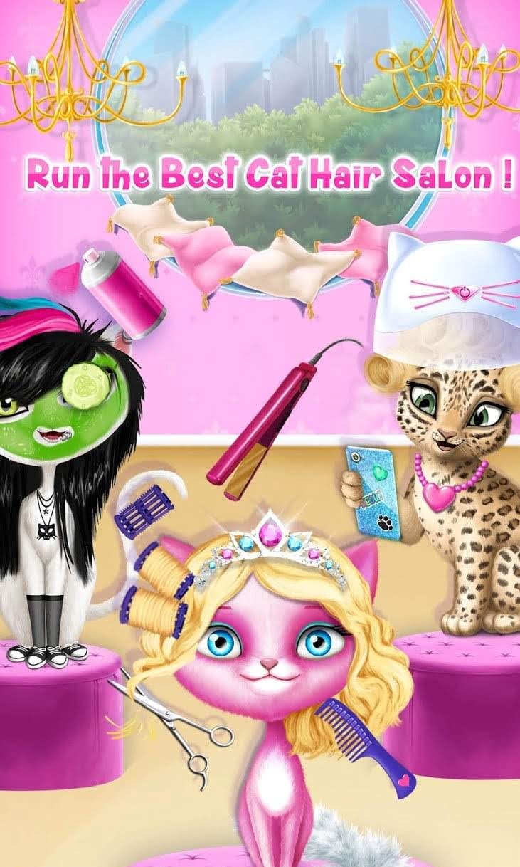 Cat Hair Salon Birthday Party - Virtual Kitty Care screenshot 3