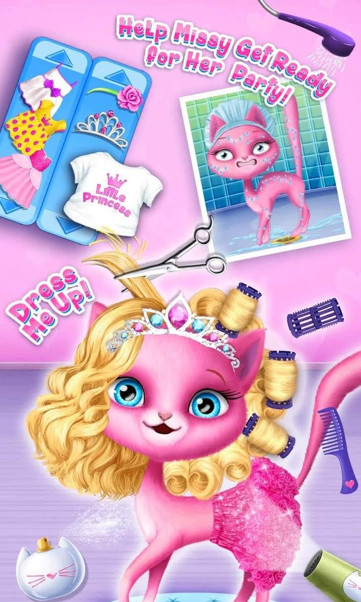 Cat Hair Salon Birthday Party - Virtual Kitty Care screenshot 4