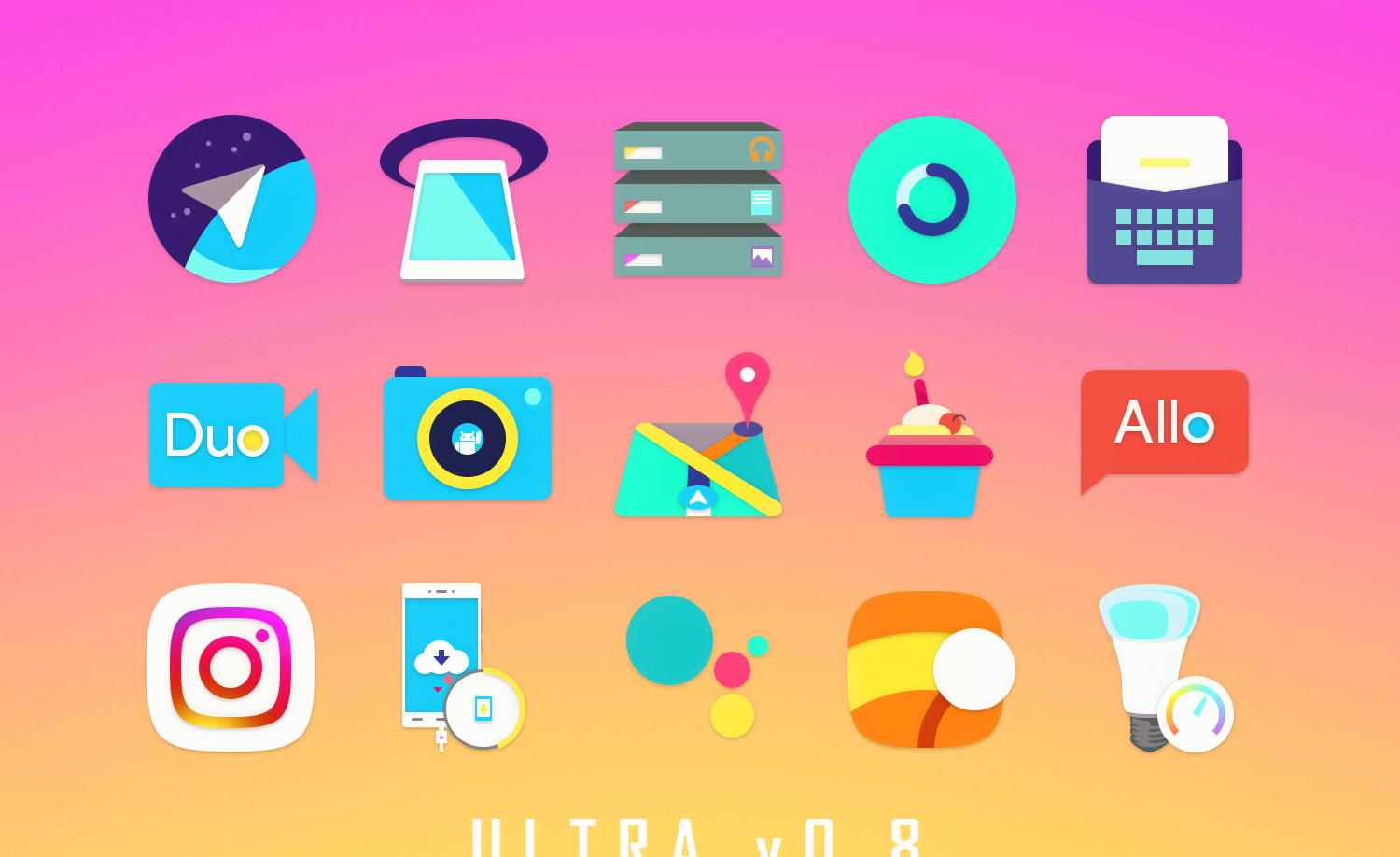 Ultra - 80s Vaporwave Icon Pack preview 3