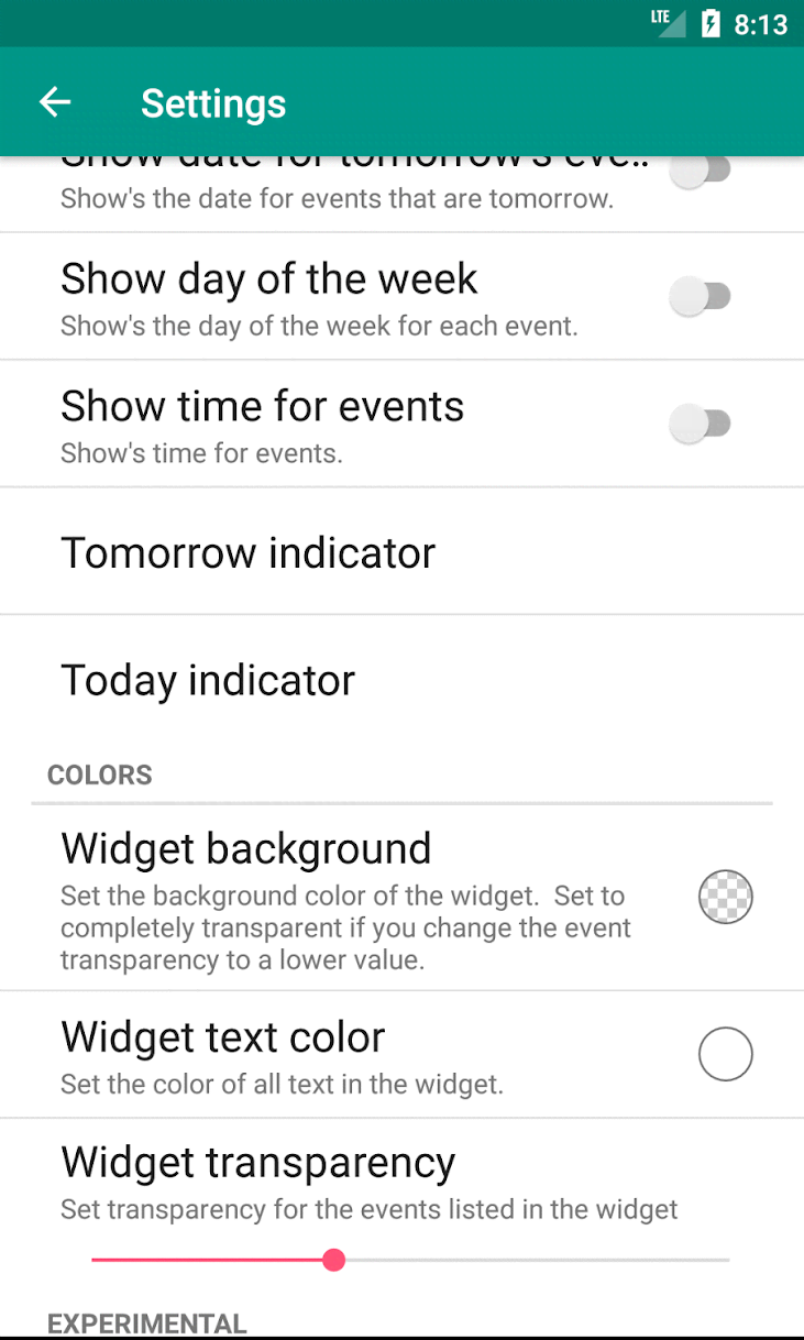 Calendar Countdown List Widget preview 4