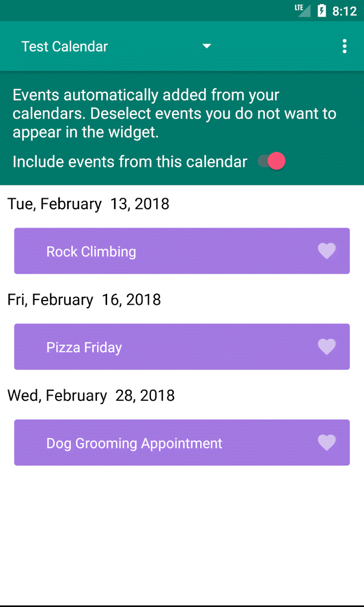 Calendar Countdown List Widget preview 3