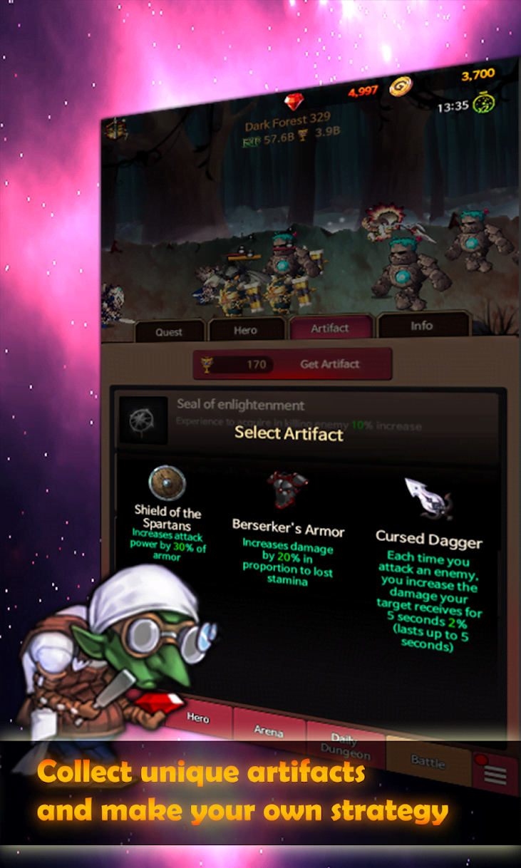 Yellow Monster - Idle Action RPG gameplay screenshot 1