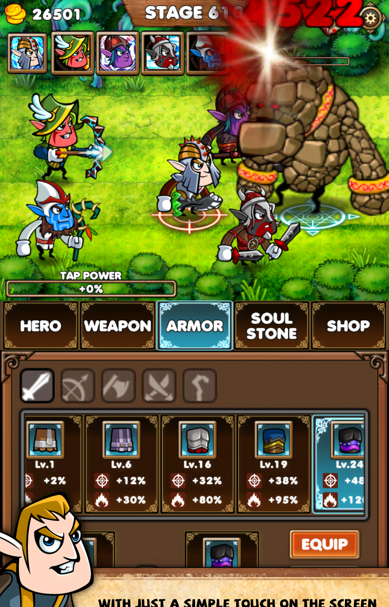 Hero's Fate : RPG Clicker screenshot 1