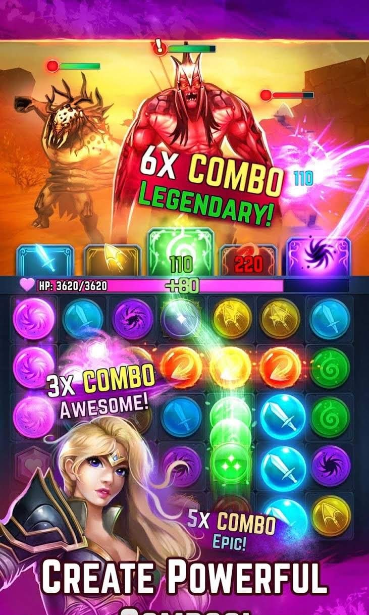 Spellblade: Match-3 Puzzle RPG Screenshot 1