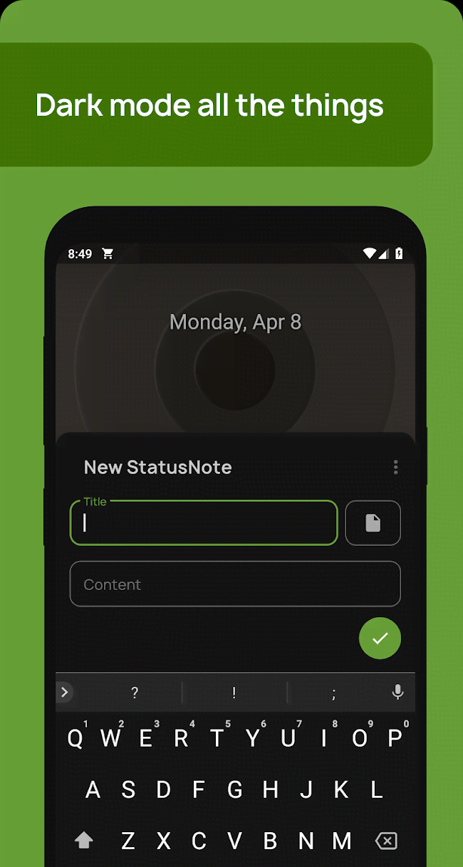 StatusNote 2 - Notes in Notifications screenshot 4