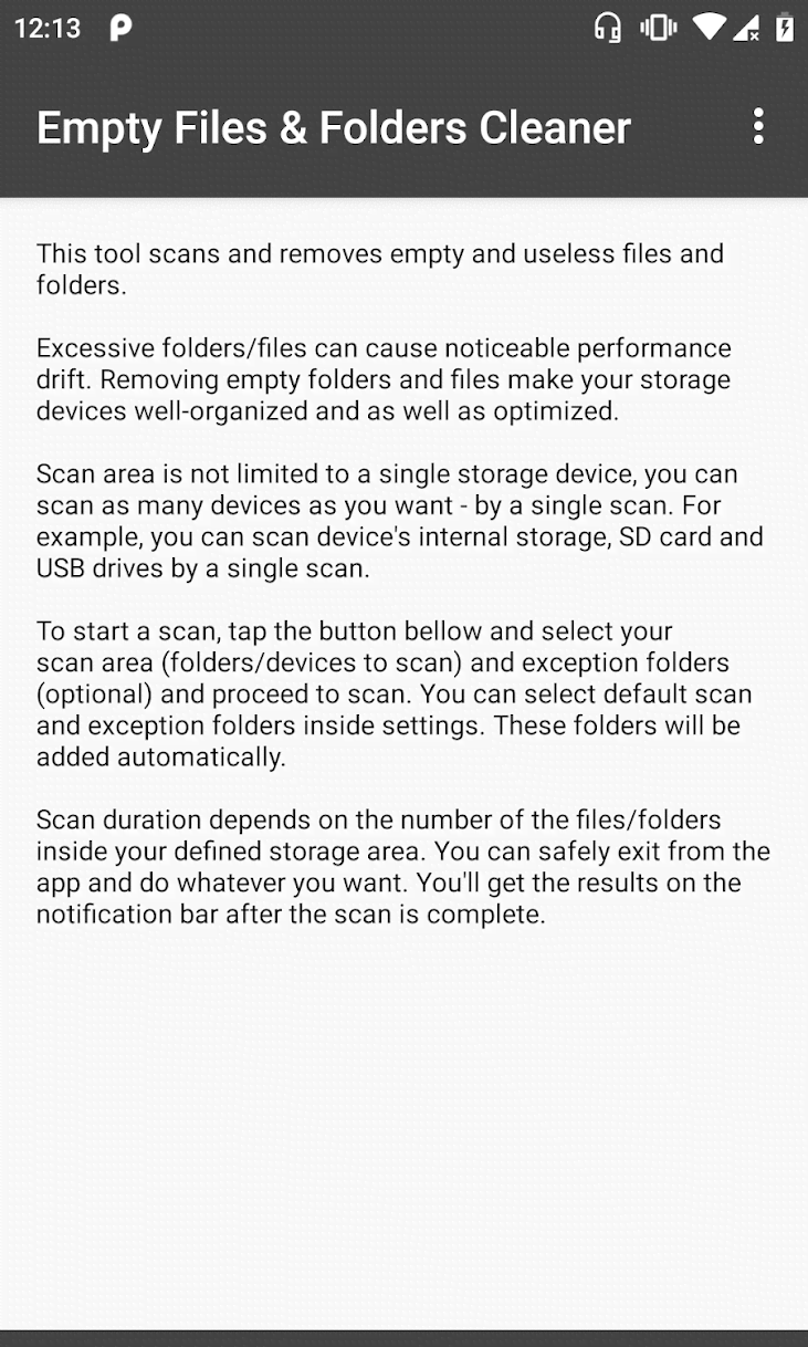 Empty Files & Folders Cleaner screenshot 1