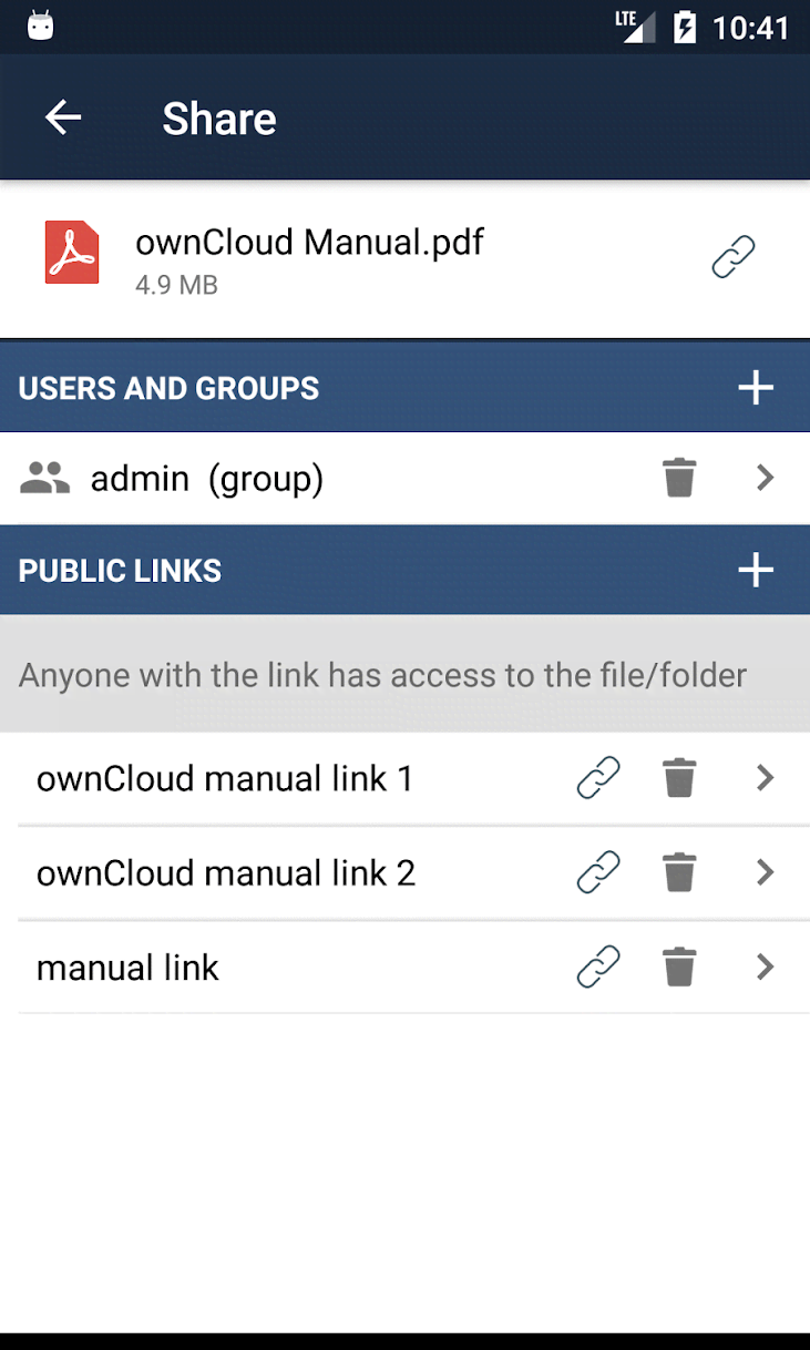 ownCloud screenshot 4