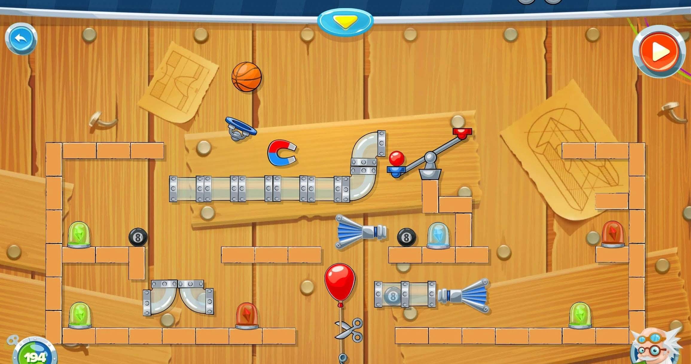 Rube's Lab - Physics Puzzle gameplay screenshot 2