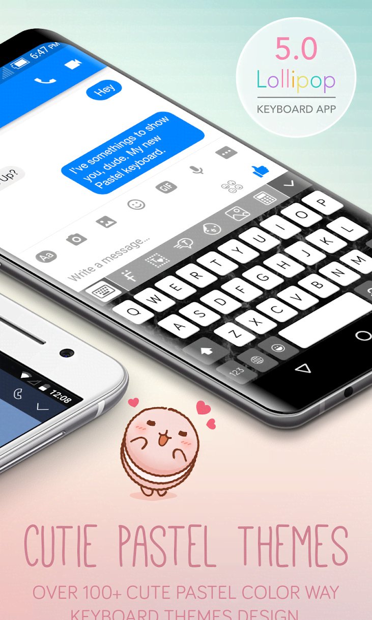 Pastel Keyboard Theme Color - Add colorful design screenshot 2