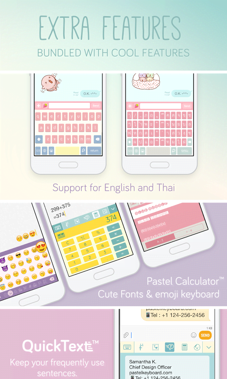 Pastel Keyboard Theme Color - Add colorful design screenshot 4