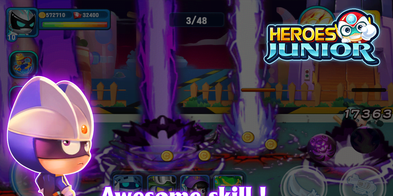 SuperHero Junior - Galaxy Wars Offline Game screenshot 2