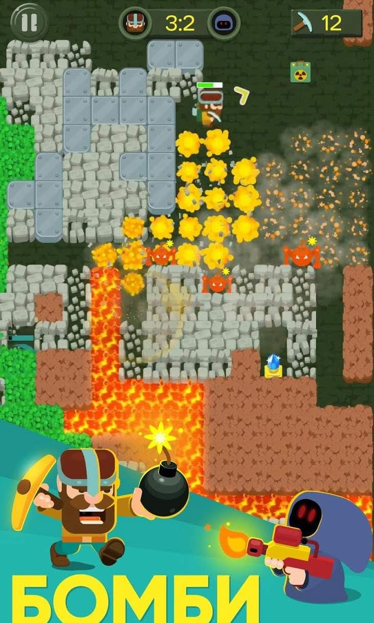 Dig Bombers: PvP Multiplayer Battle Royale screenshot 1