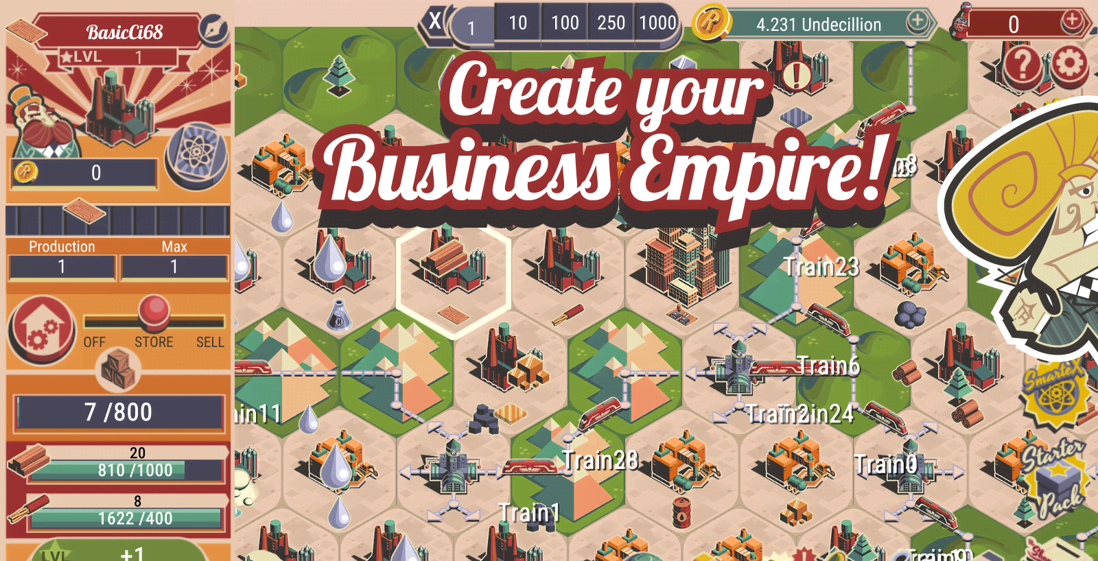 Rocket Valley Tycoon - Idle Resource Manager Game gameplay screenshot 1