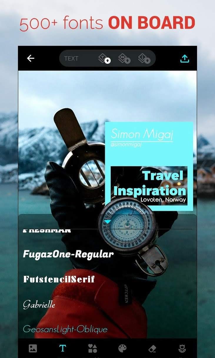 500 fonts: Text on Photos & Graphic Design screenshot 3