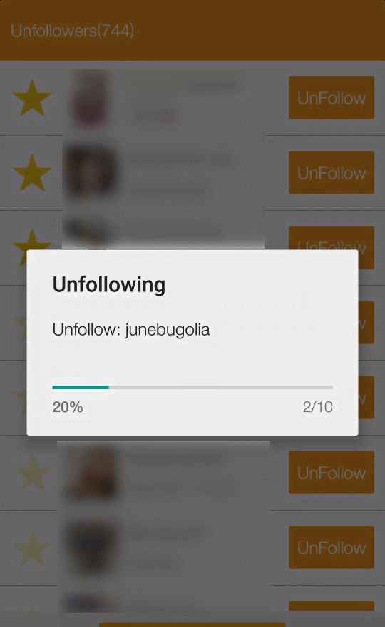 Unfollow Users screenshot 2