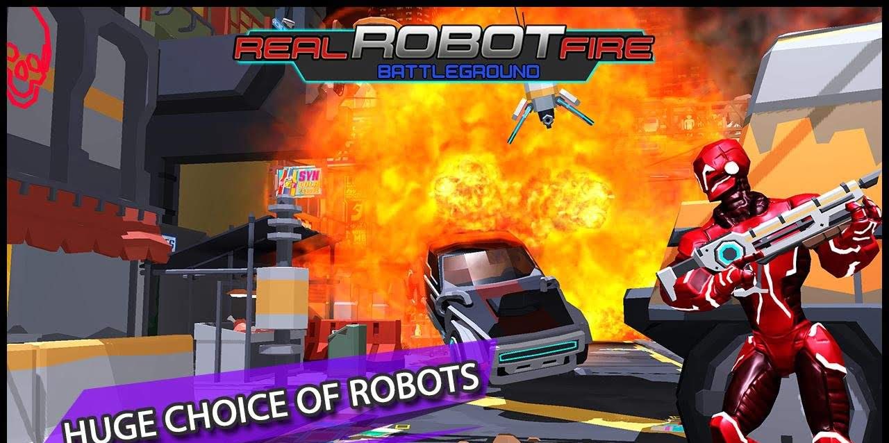 Real Robot Fire Battleground: Free Sci-fi Firing screenshot 1