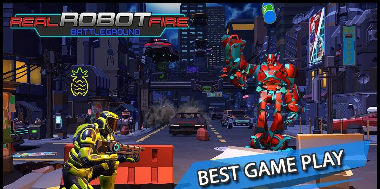 Real Robot Fire Battleground: Free Sci-fi Firing screenshot 4