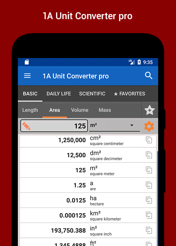 1A Unit Converter Pro screenshot 1