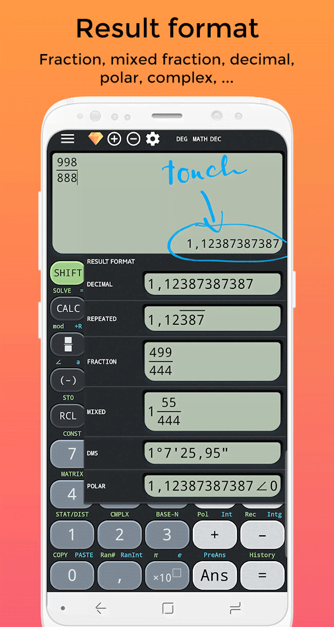 Complex Calculator & Solve for X TI-36 TI-84 Plus screenshot 1
