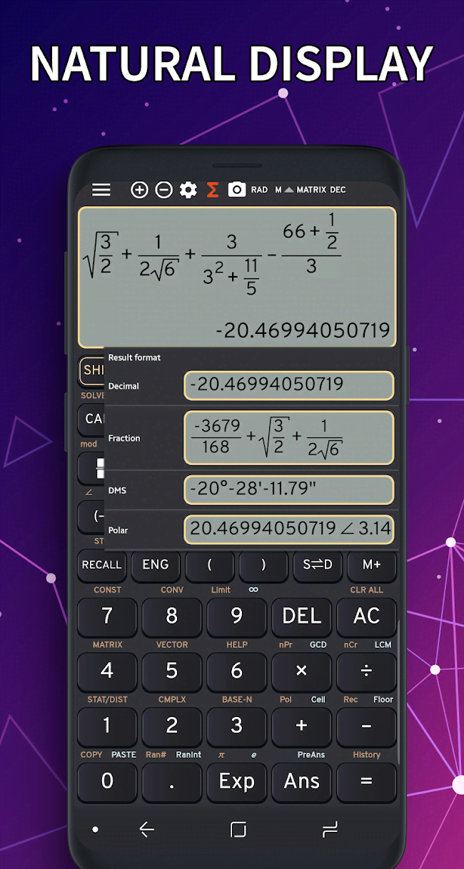 Math Camera FX Calculator 991 ES Emulator 991 EX Screenshot 1