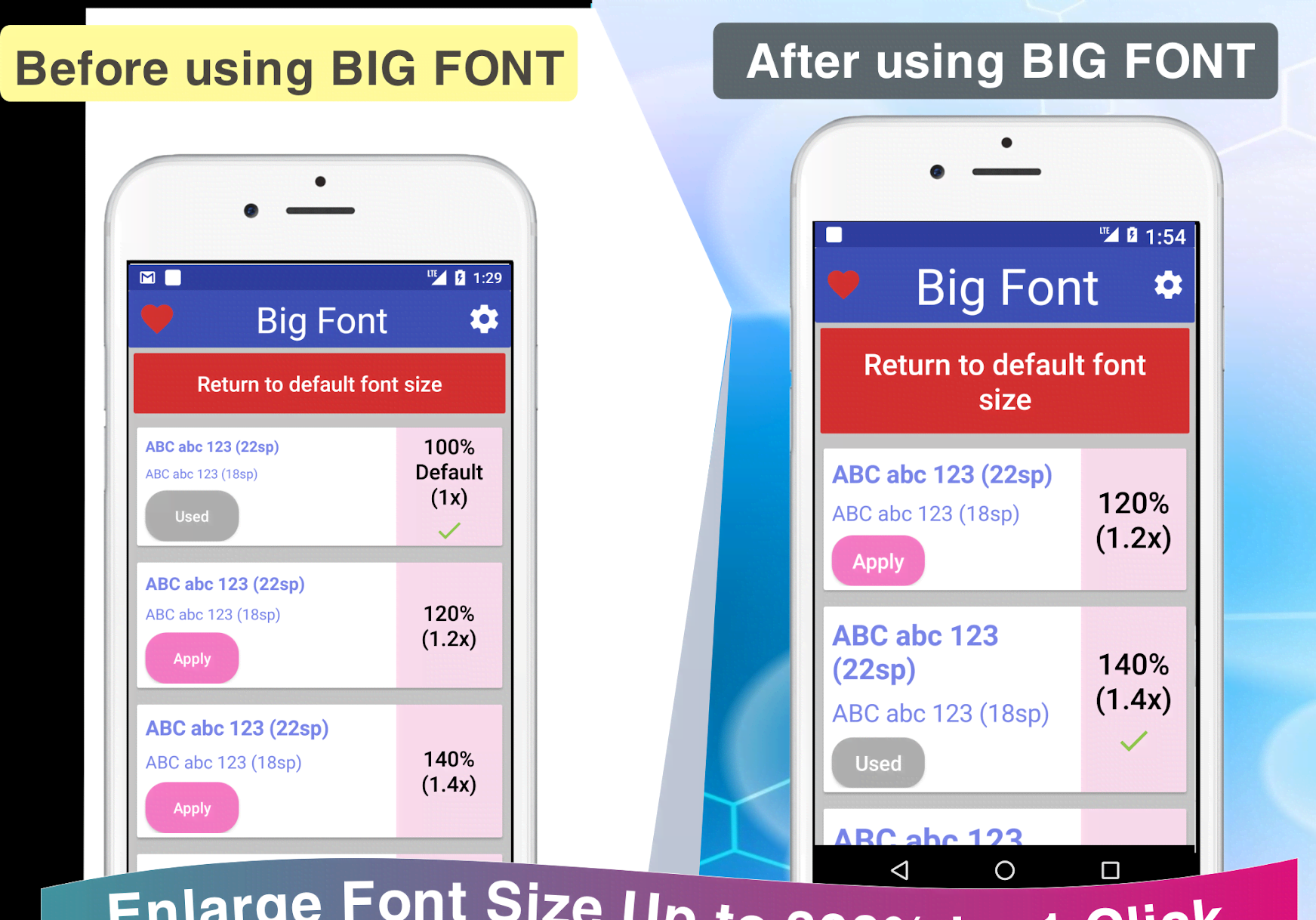 Big Font - Font Size Changer - Bigfont screenshot 2