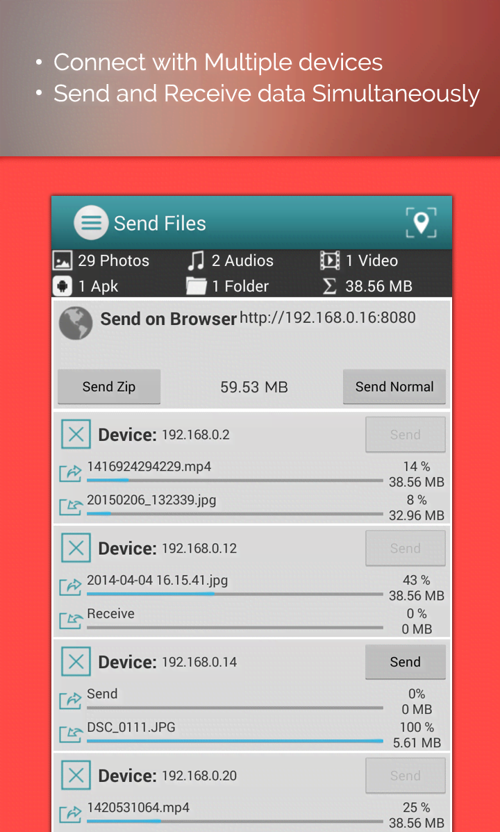 Music Pics Transfer Share Files screenshot 4
