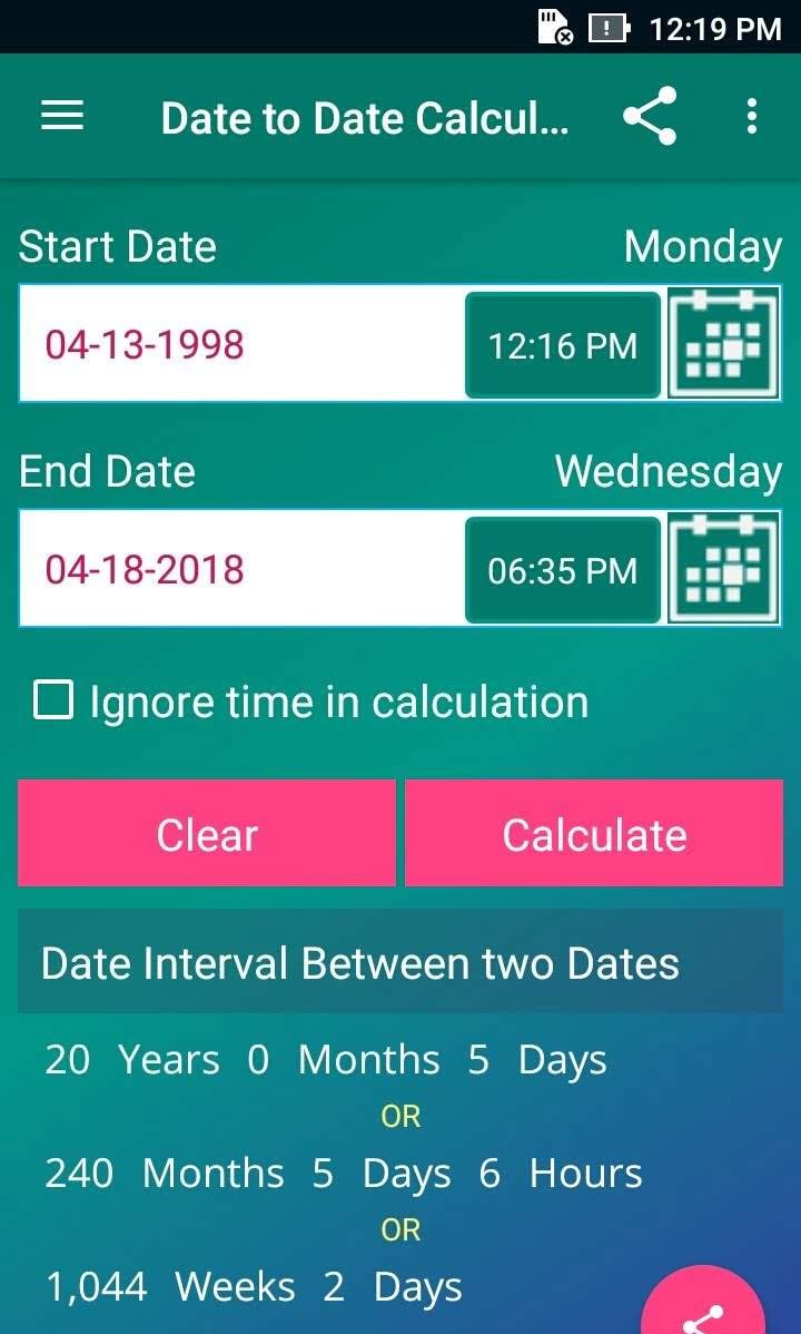 Date Calculator Pro screenshot 2