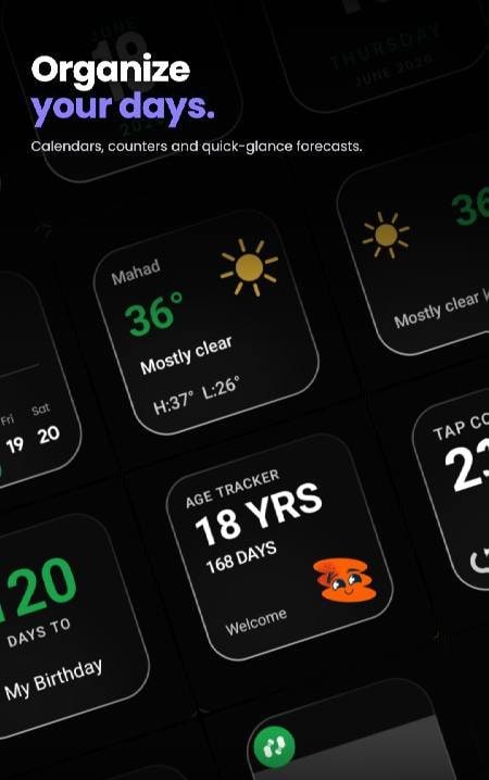 Glass Widgets: Clock, Weather screenshot 3