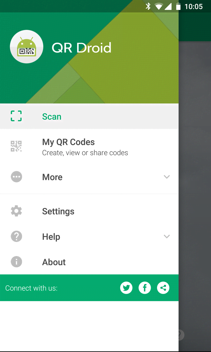 QR Droid Code Scanner screenshot 1