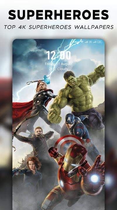 4K Superheroes Wallpapers - Live Wallpaper Changer screenshot 4
