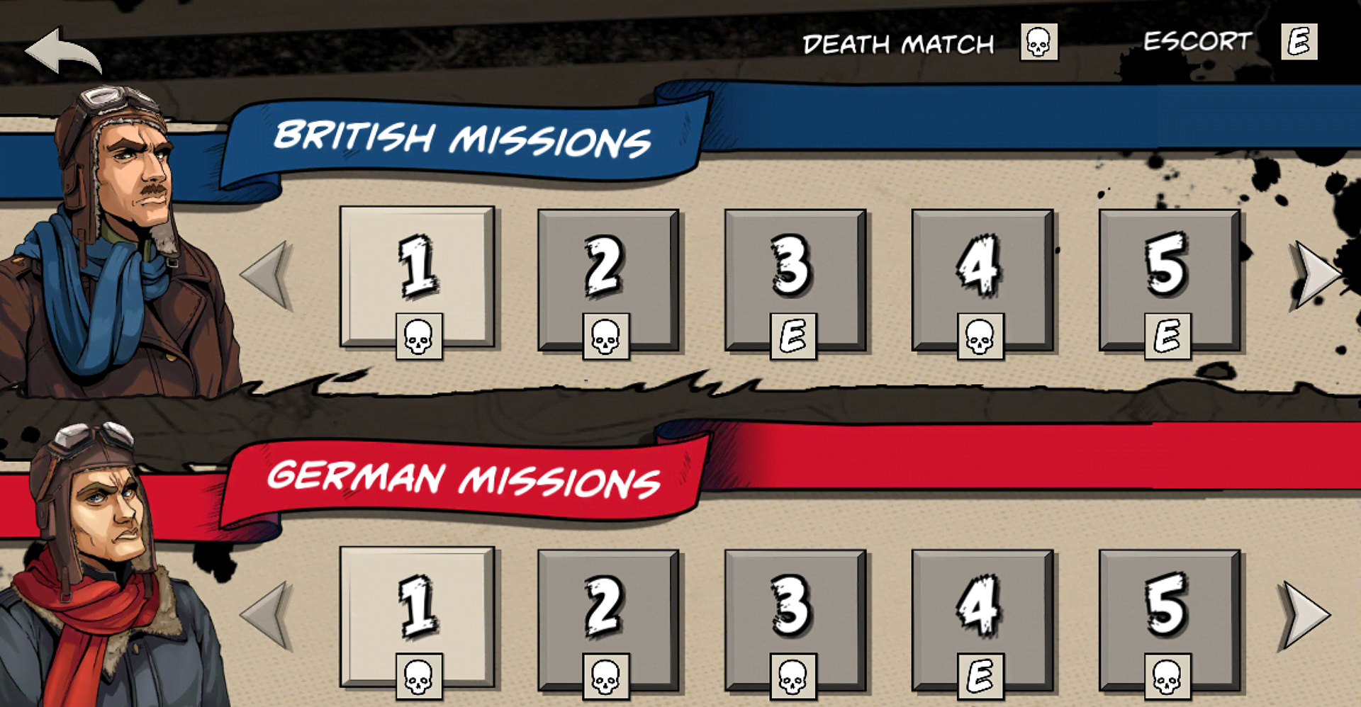 Ace Academy: Skies of Fury hangar menu