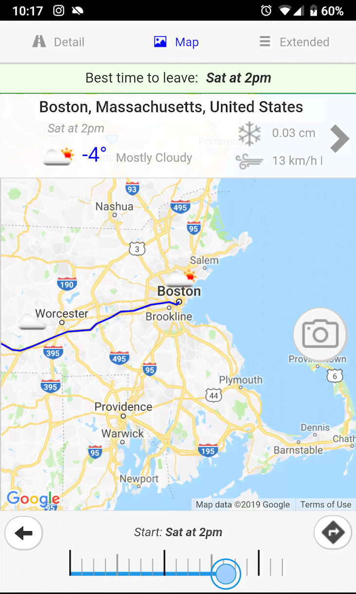 Weather Route screenshot 2