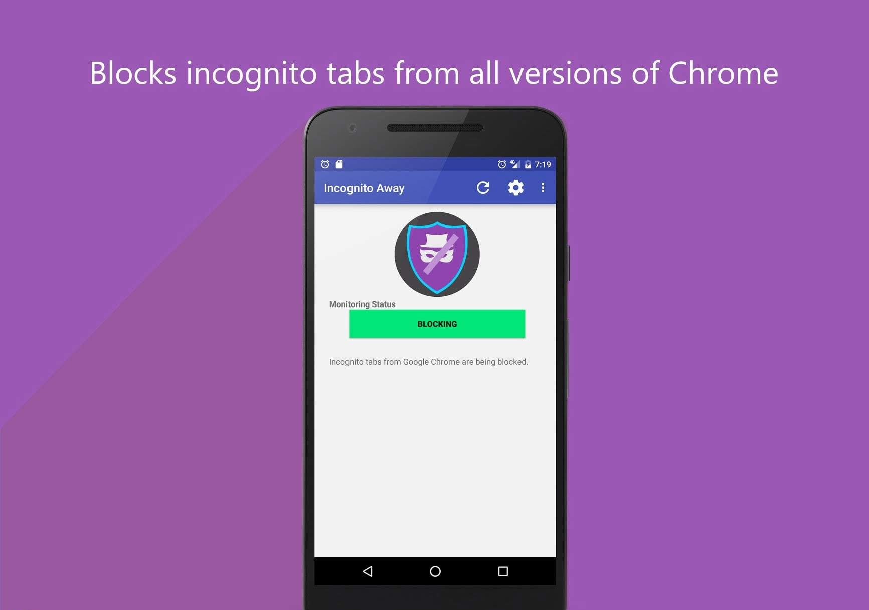 Incognito Away - Disable Incognito Tabs screenshot 1