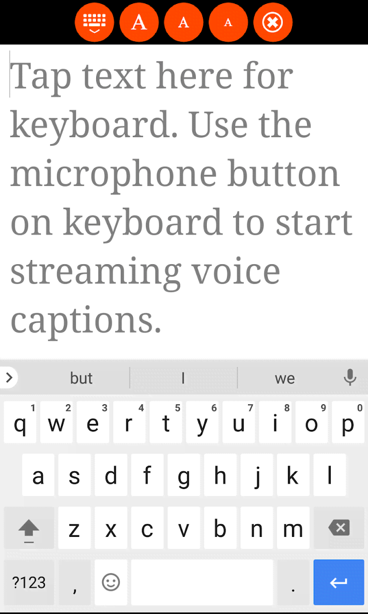 Live Caption screenshot 1