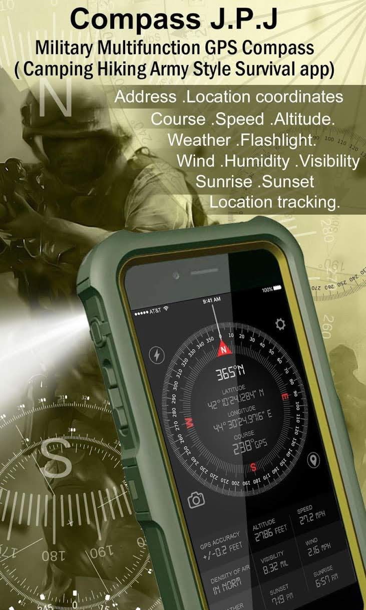 Compass GPS Pro Military Compass with Camera screenshot 1