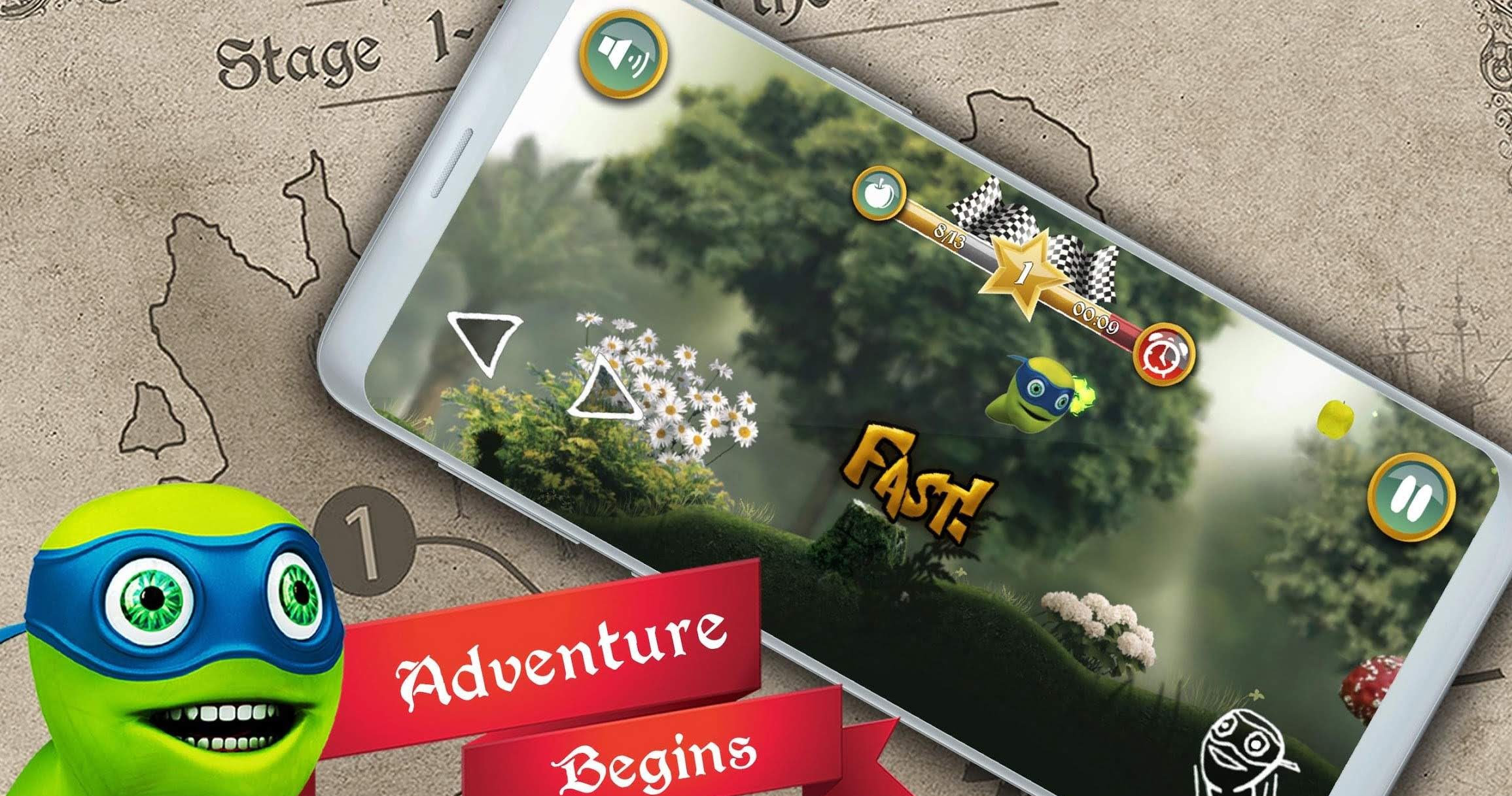 Ninja Worm Run gameplay screenshot 2
