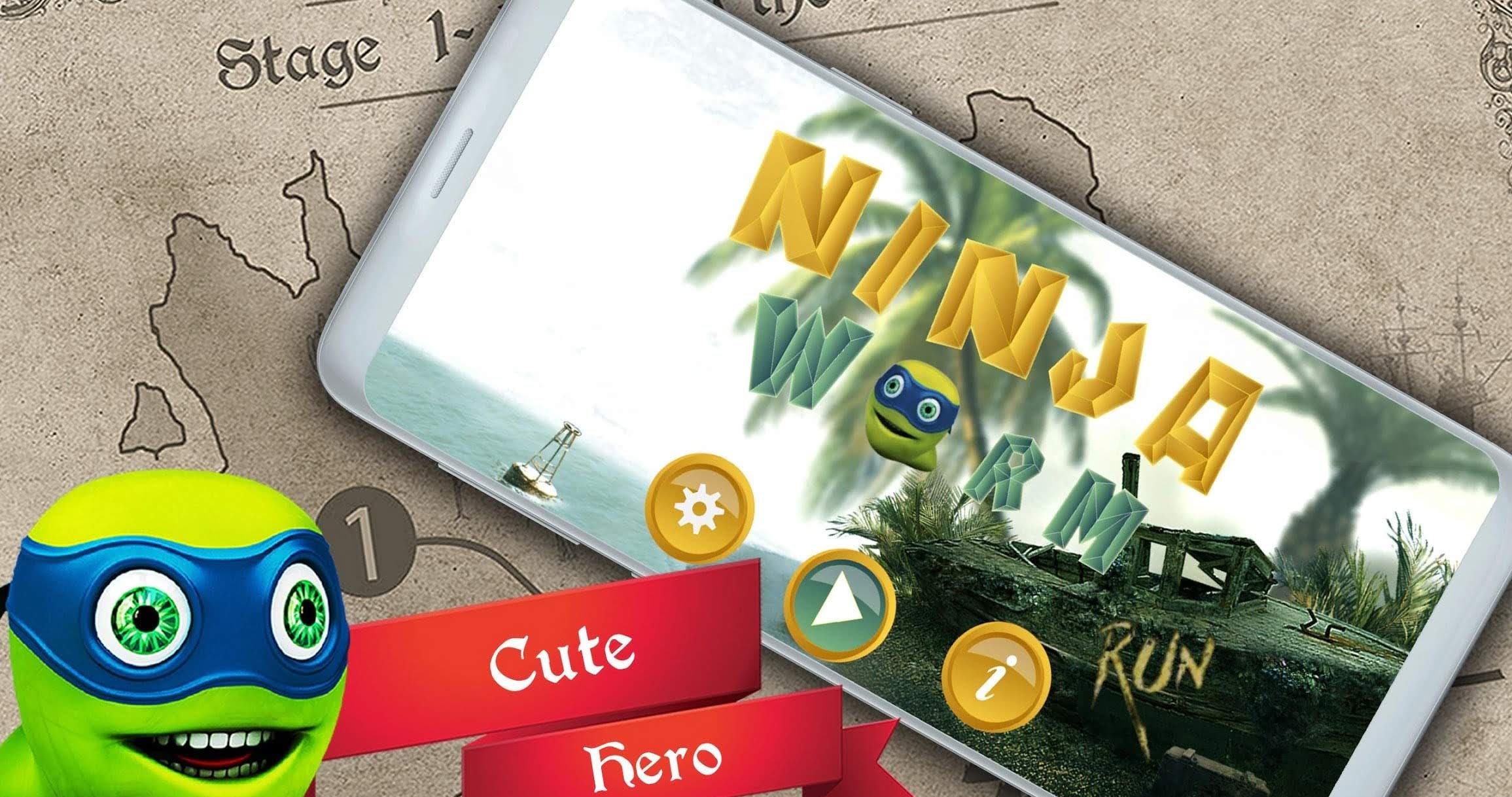 Ninja Worm Run gameplay screenshot 1