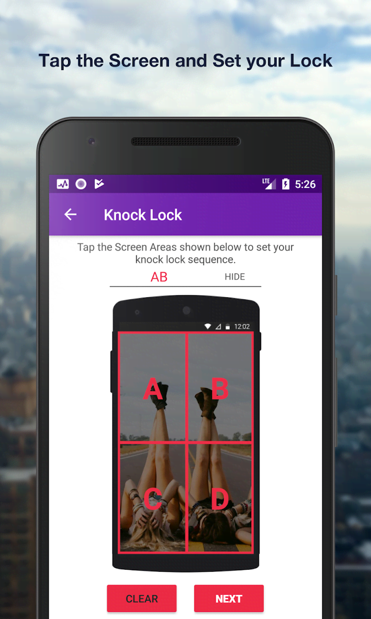 Knock lock screen - Applock screenshot 3