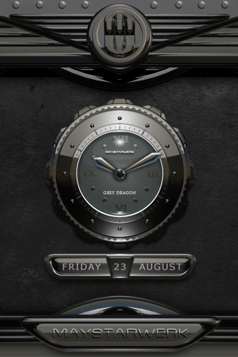 Dragon Clock Widget grey screenshot 2