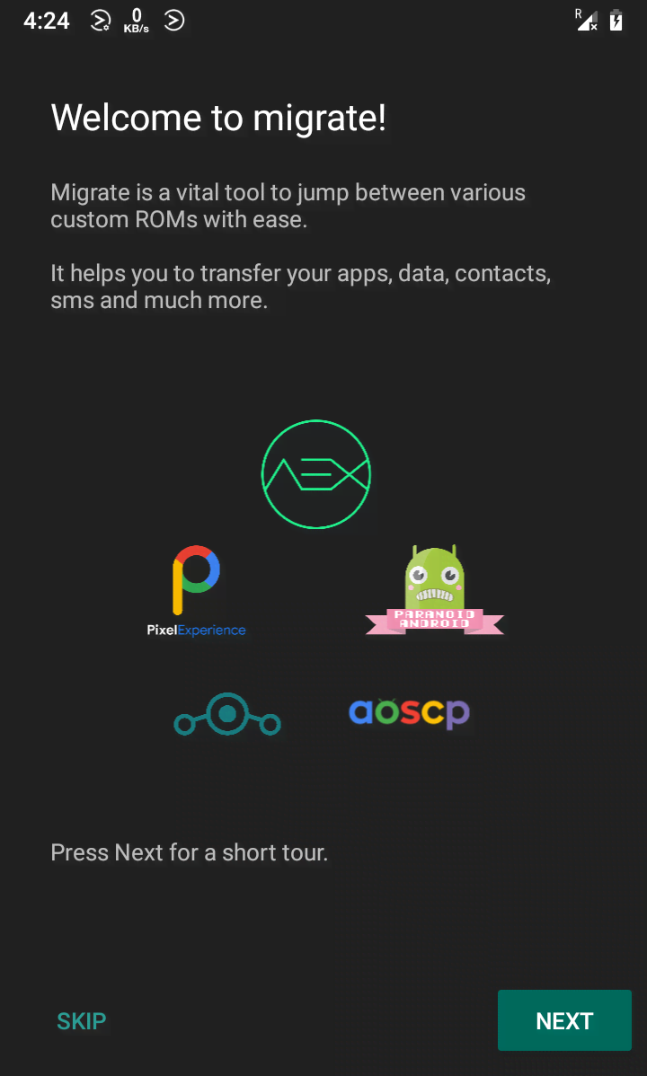 Migrate - custom ROM migration tool screenshot 1