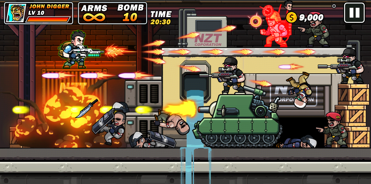 Metal Mercenary - 2D Platform Action Shooter screenshot 2