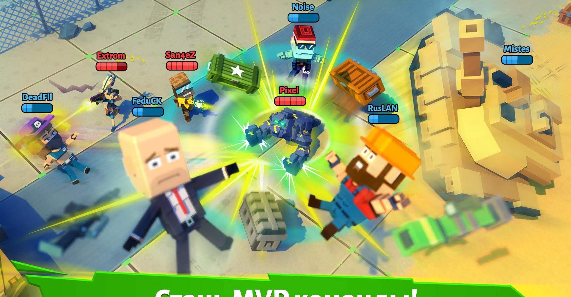 Pixel Arena Online: Blocky PvP Multiplayer Shooter gameplay screenshot 2