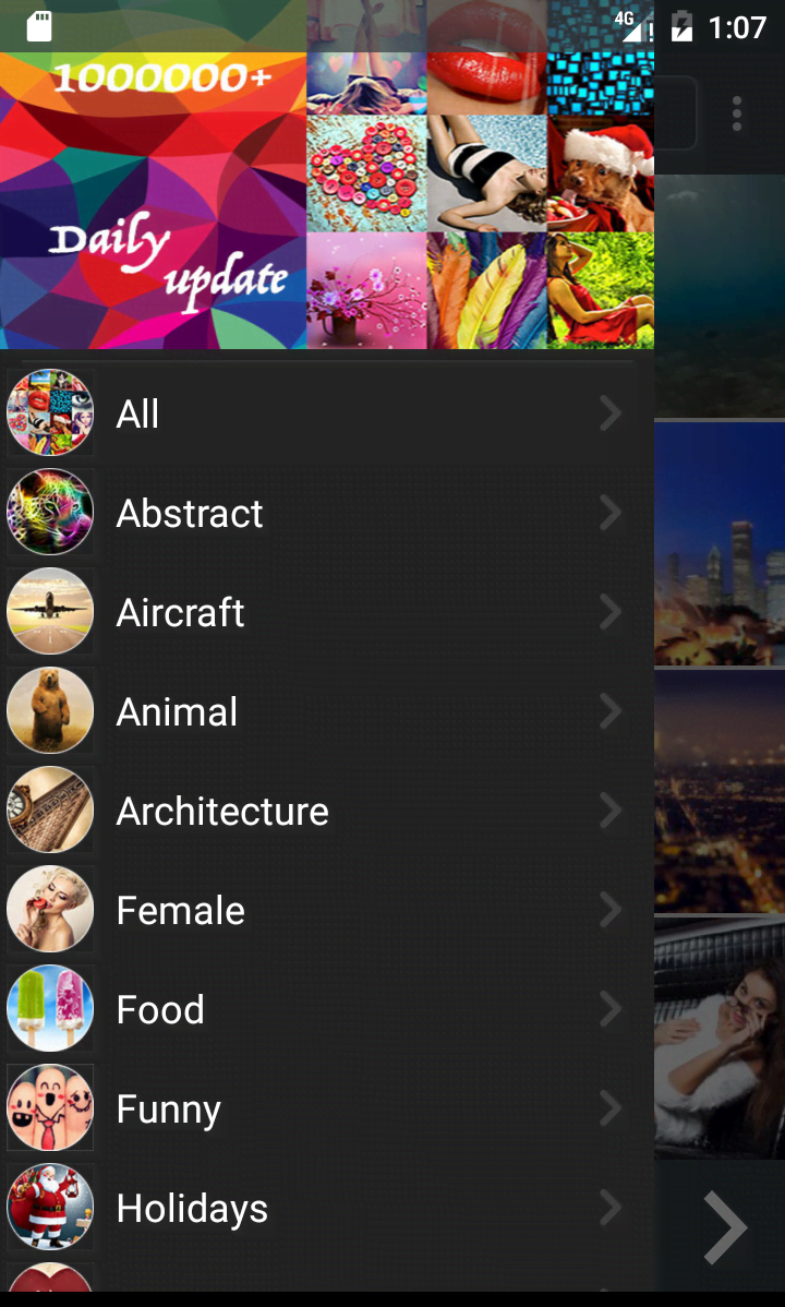 1,000,000 Wallpapers HD 4k(Best Theme App) Screenshot 1