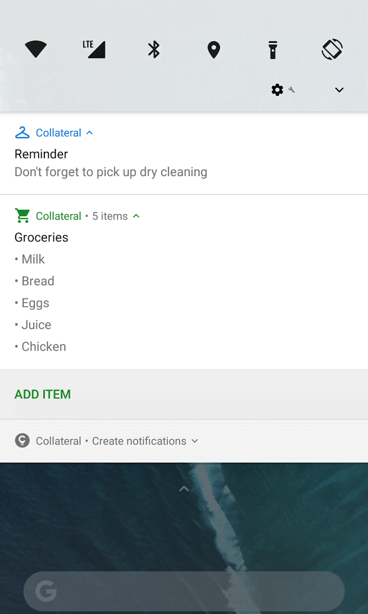 Collateral - Create Notifications screenshot 1