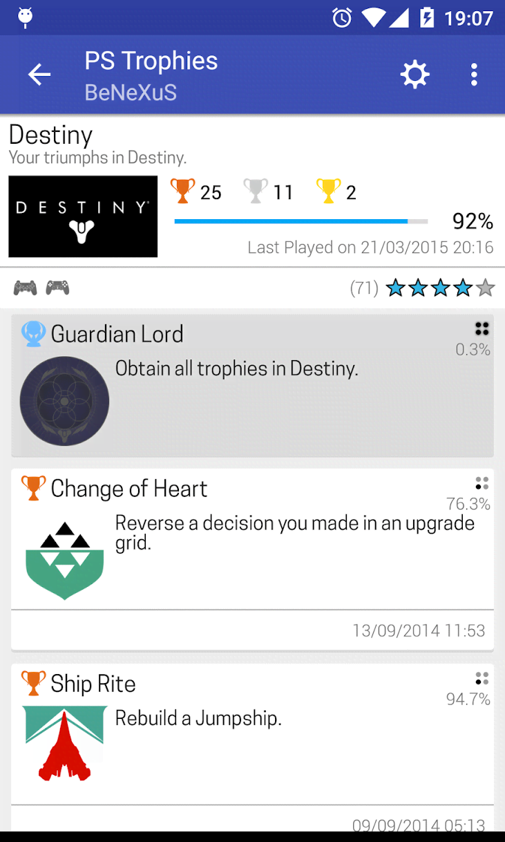 PS Trophies screenshot 3