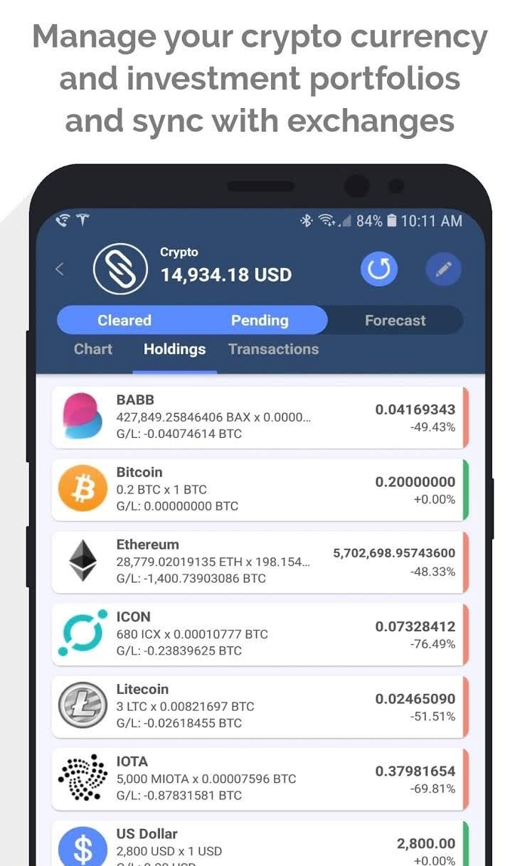 MoneyWiz 3 - Fiat & Crypto screenshot 2
